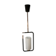 Suspension vintage Arlus noire et laiton doré