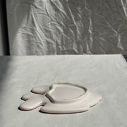 Duo of dishes in the shape of vintage colorful fish