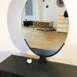 Coiffeuse vintage avec miroir ovale