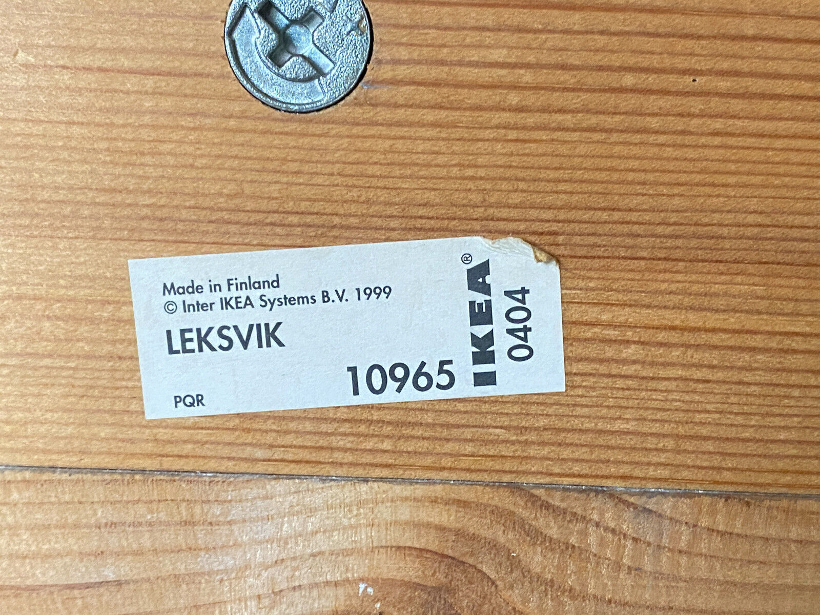 Three-level shelf in pine Ikea Leksvik Hylla 1999