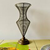 Old decorative wire vase