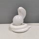 COBRA table lamp with thin milky white glass shade/dome, Sweden 1980s