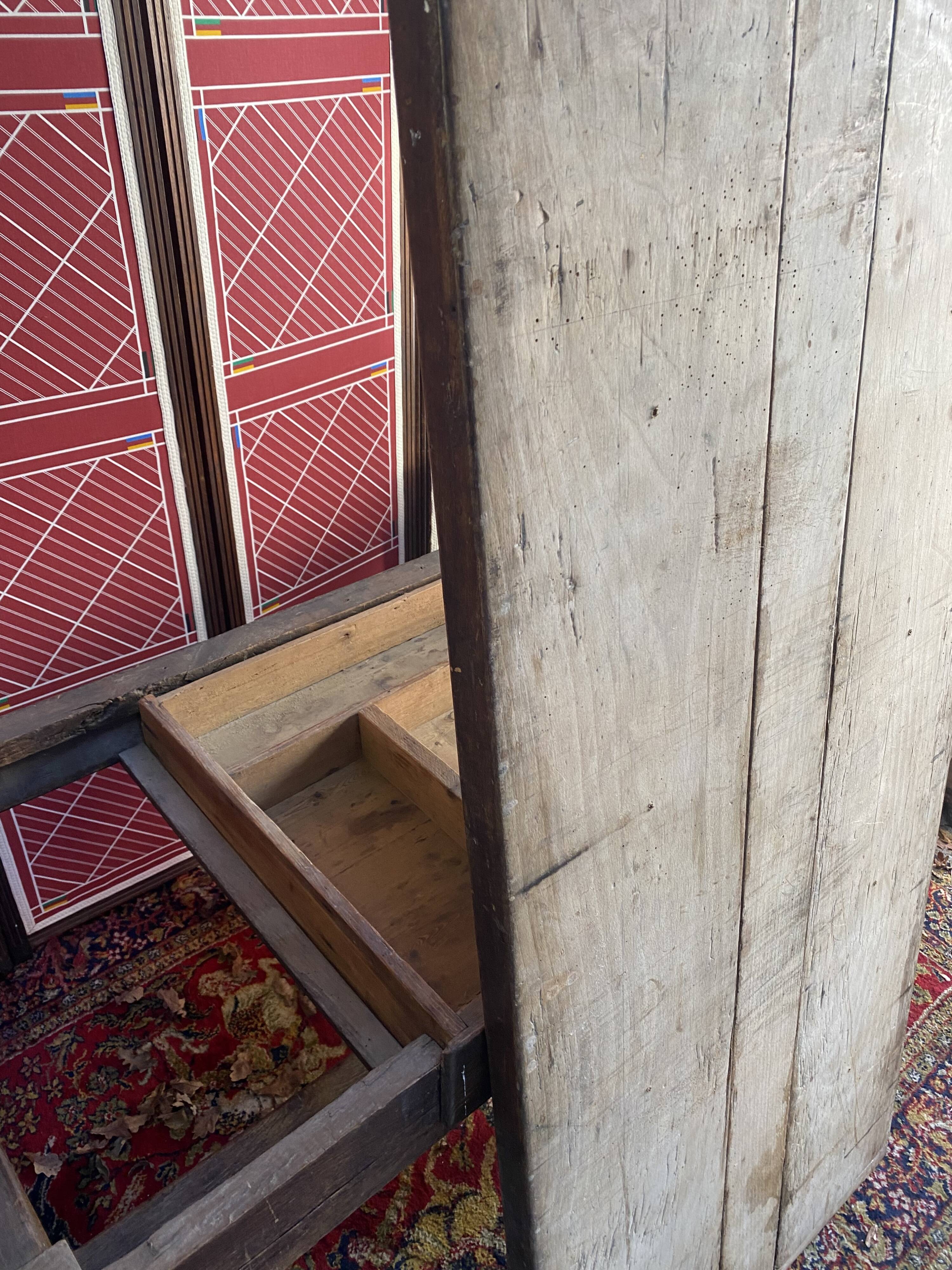 Old solid wood farmhouse table