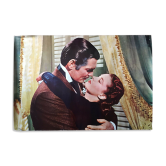 Affiche cinéma italienne "Autant en emporte le vent" Clark Gable 68x99cm 1950
