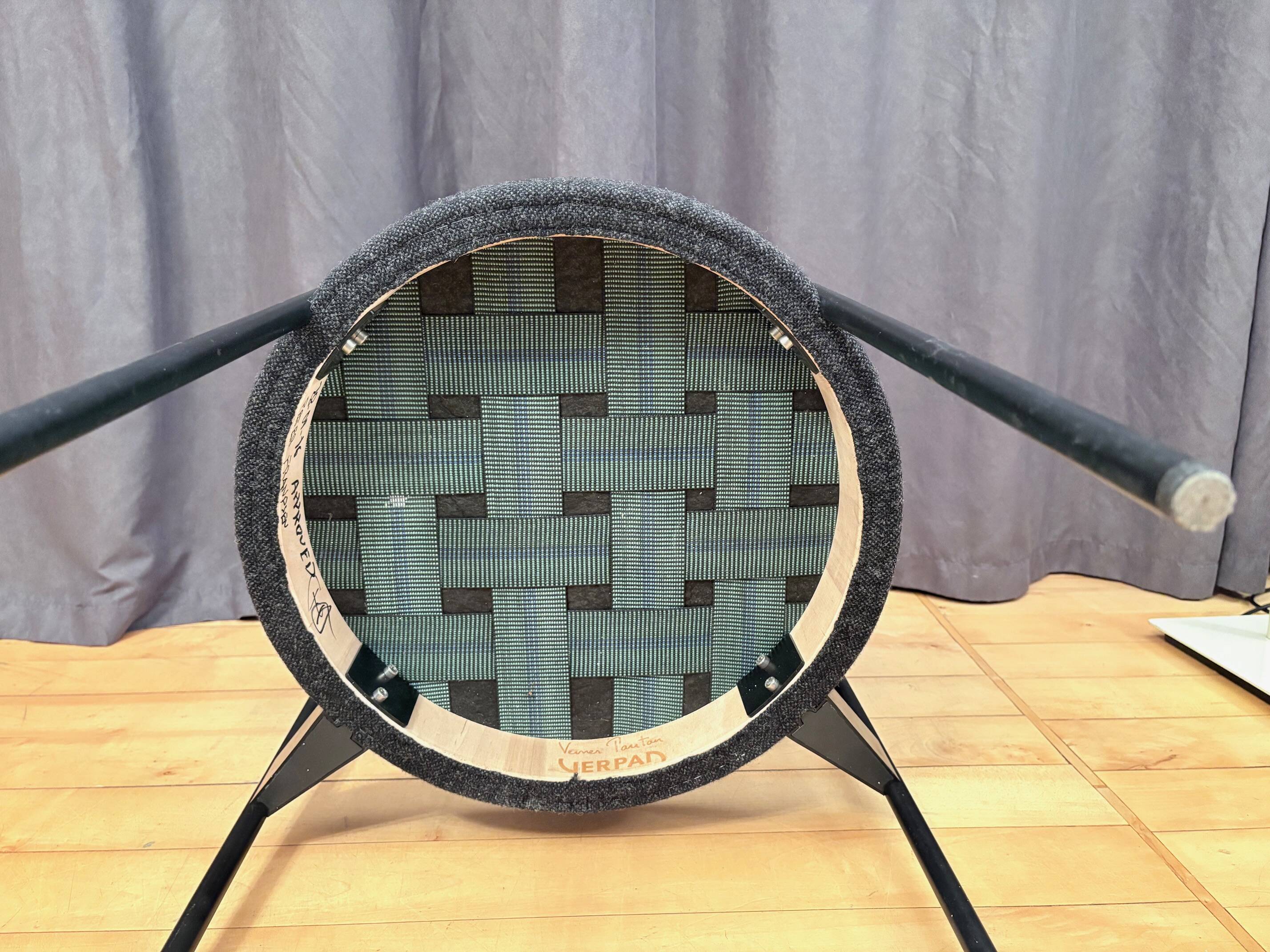 Chair 430 designed by Verner Panton, Verpan, Denmark, signed by Peter.