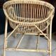 Fauteuil rotin corbeille vintage
