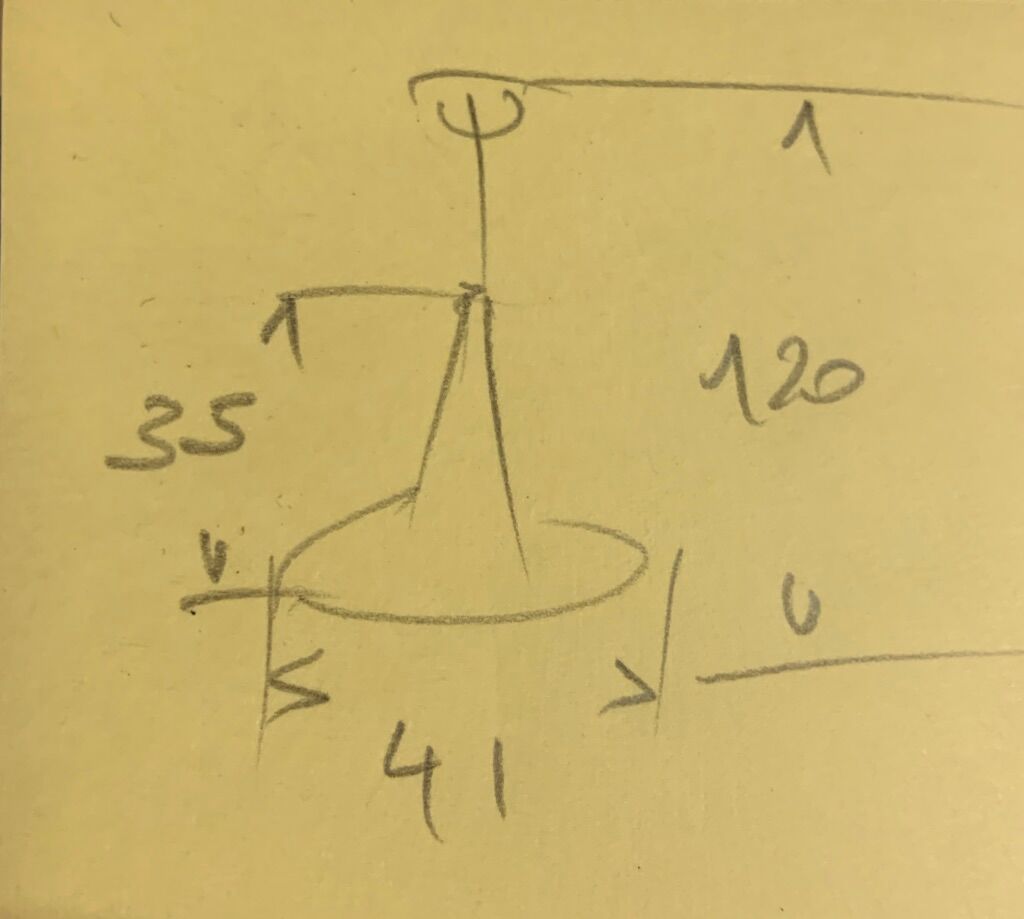 Rotaflex hanging lamp 1960