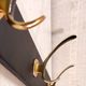 Wall-mounted coat rack in brass, 1950s-60s