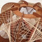 Suspension en bois et fils année 70
