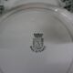 6 flat plates in white and green earthenware Saint Amand Terre de Fer