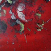 Very large Napoleon III tray in painted tin