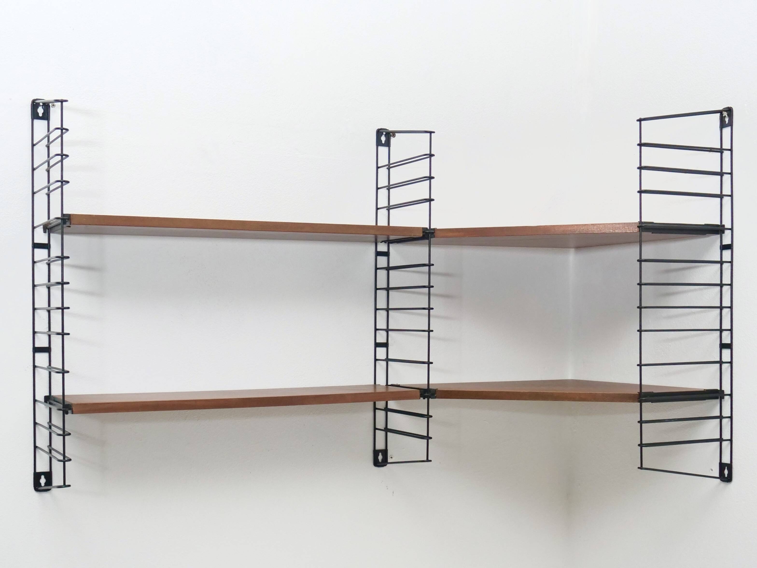 Corner wall shelf Tomado in teak wood