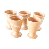 Set de 5 verres à pied en grès vintage