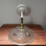 Applique murale inclinable globe fleurs Art Déco