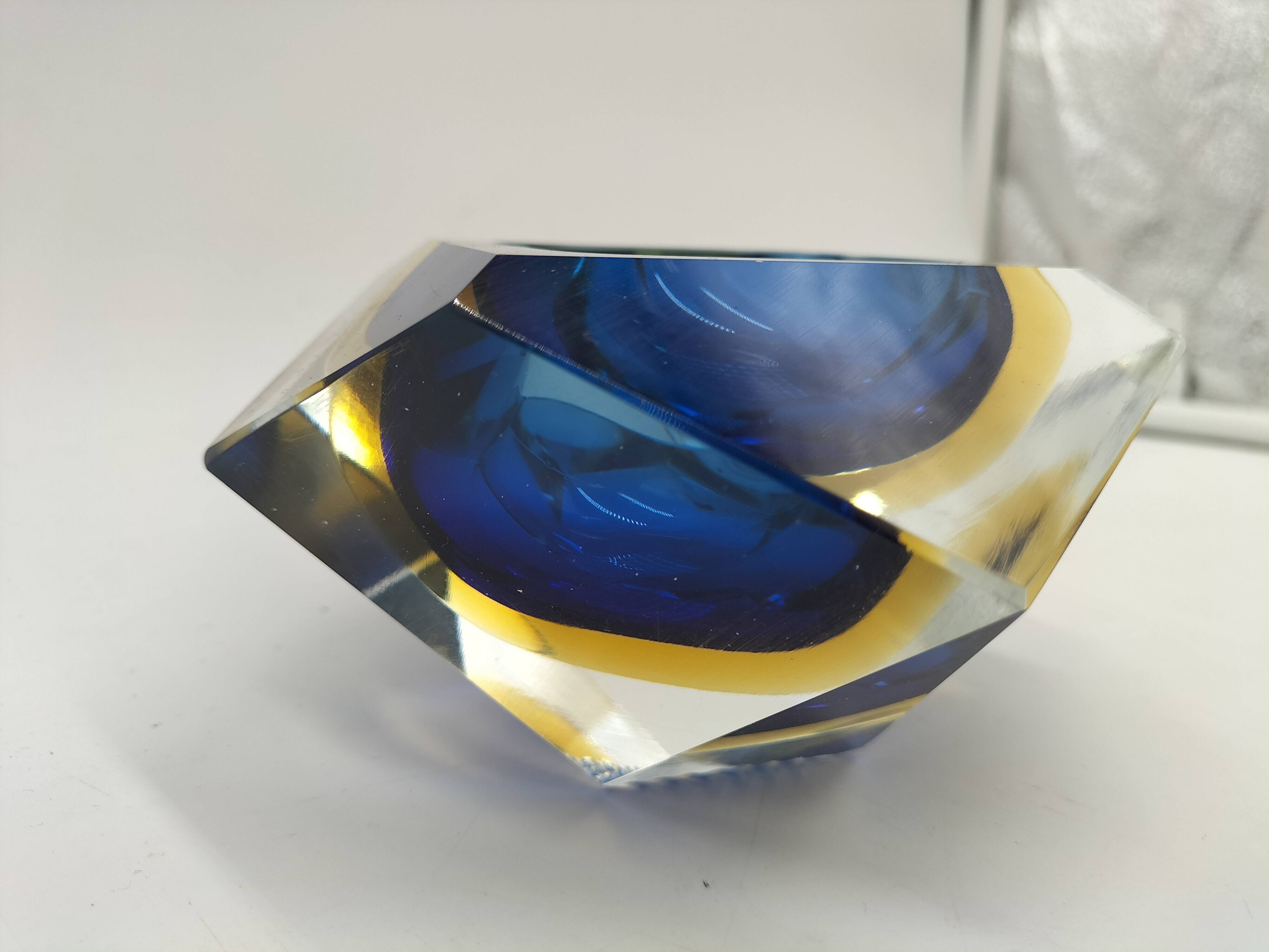 Cendrier sommerso en verre de murano