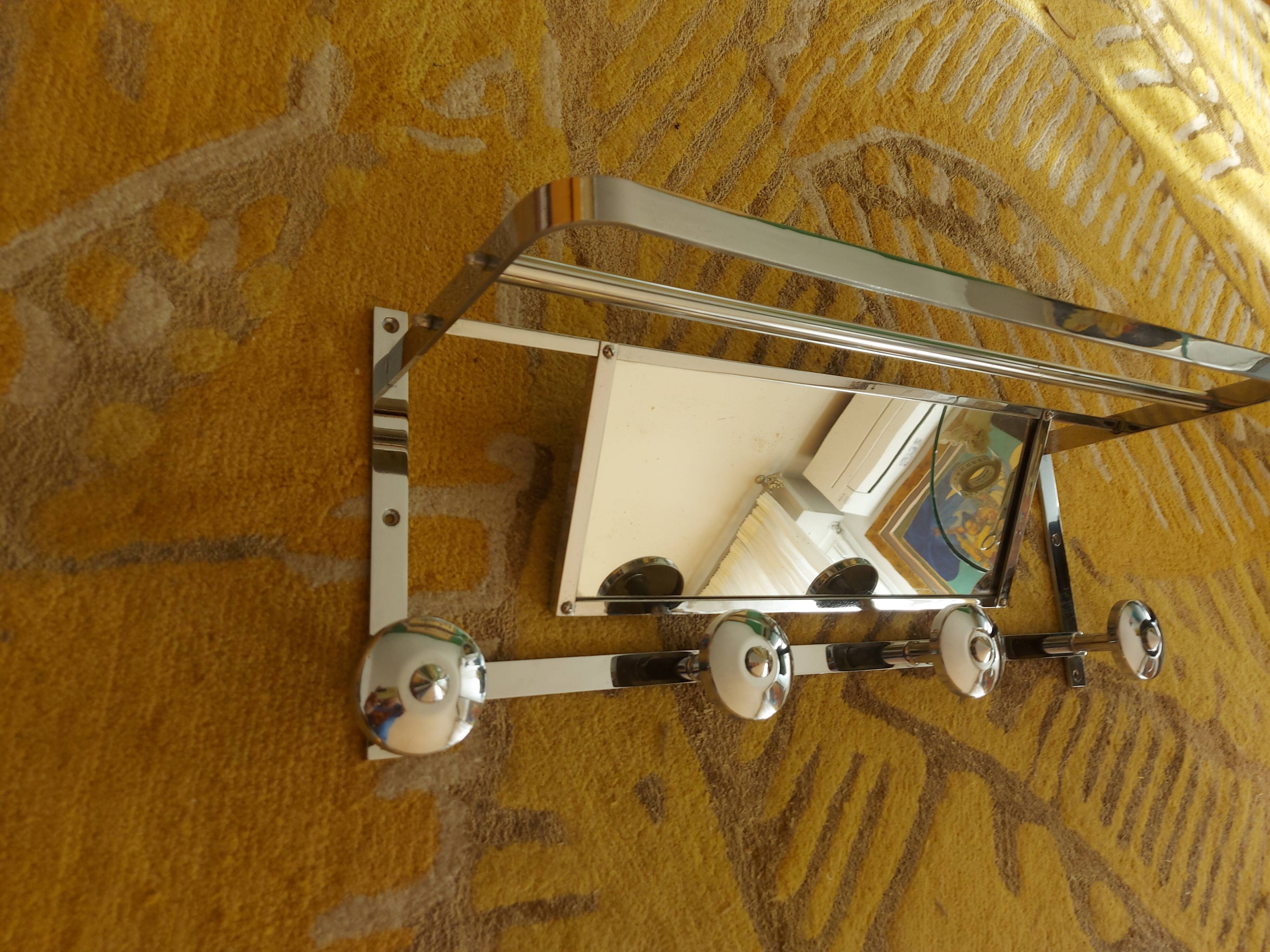 Wall-mounted mat rack, 40's hat rack