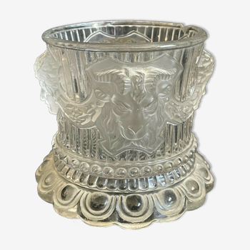 Candy pot in molded crystal St Louis Bacchus