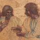 Silk tapestry "The Academy of Plato" Italy 17th-18th century