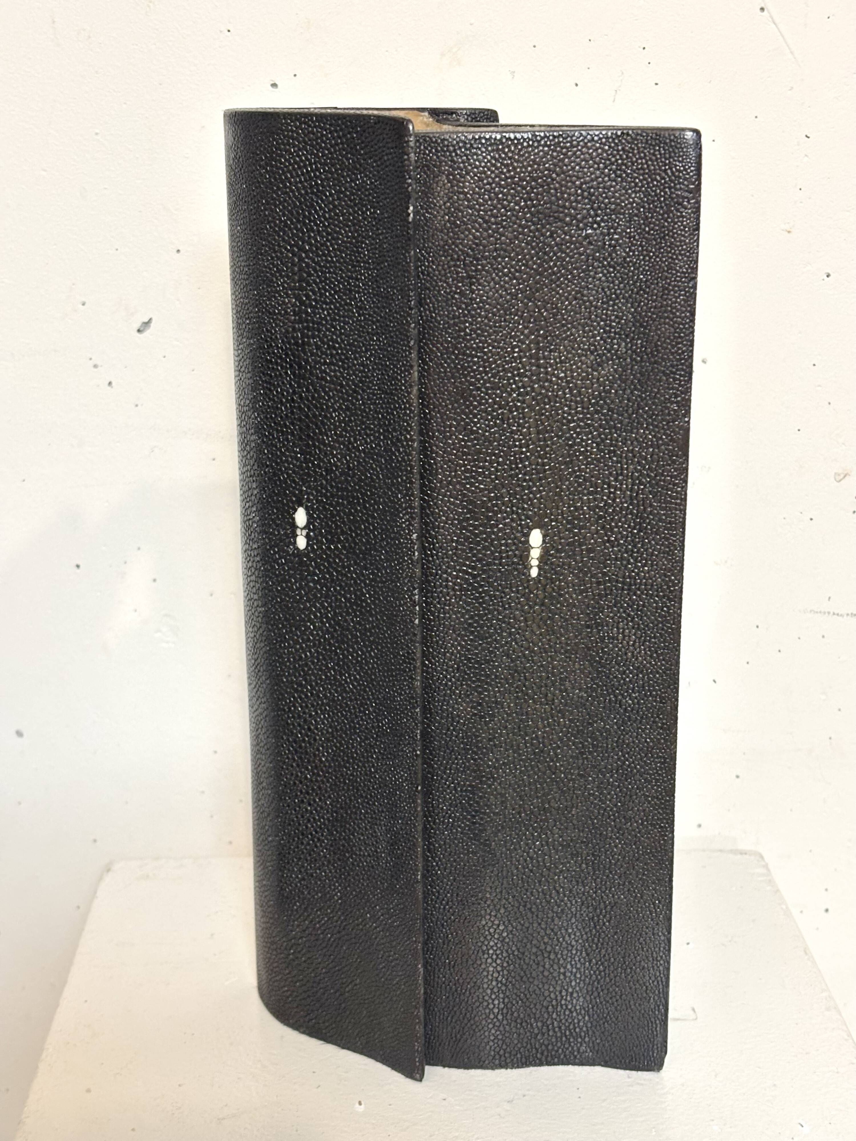 Geometric shagreen vase Ria & Yiouri Augousti, 1990