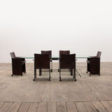 Table à manger et 6 chaises de Tito Agnoli pour Matteo Grassi