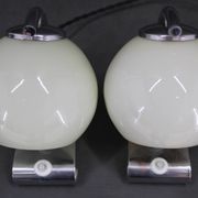 1930s Pair of Art Deco Chrome Plated Table Lamps, Czechoslovakia