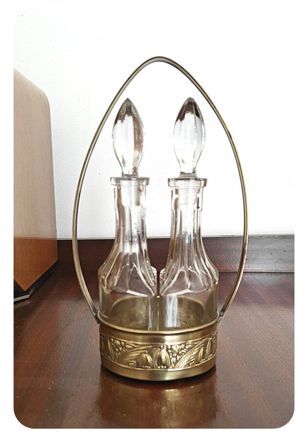 Ensemble de burettes à huile et vinaigre vintage