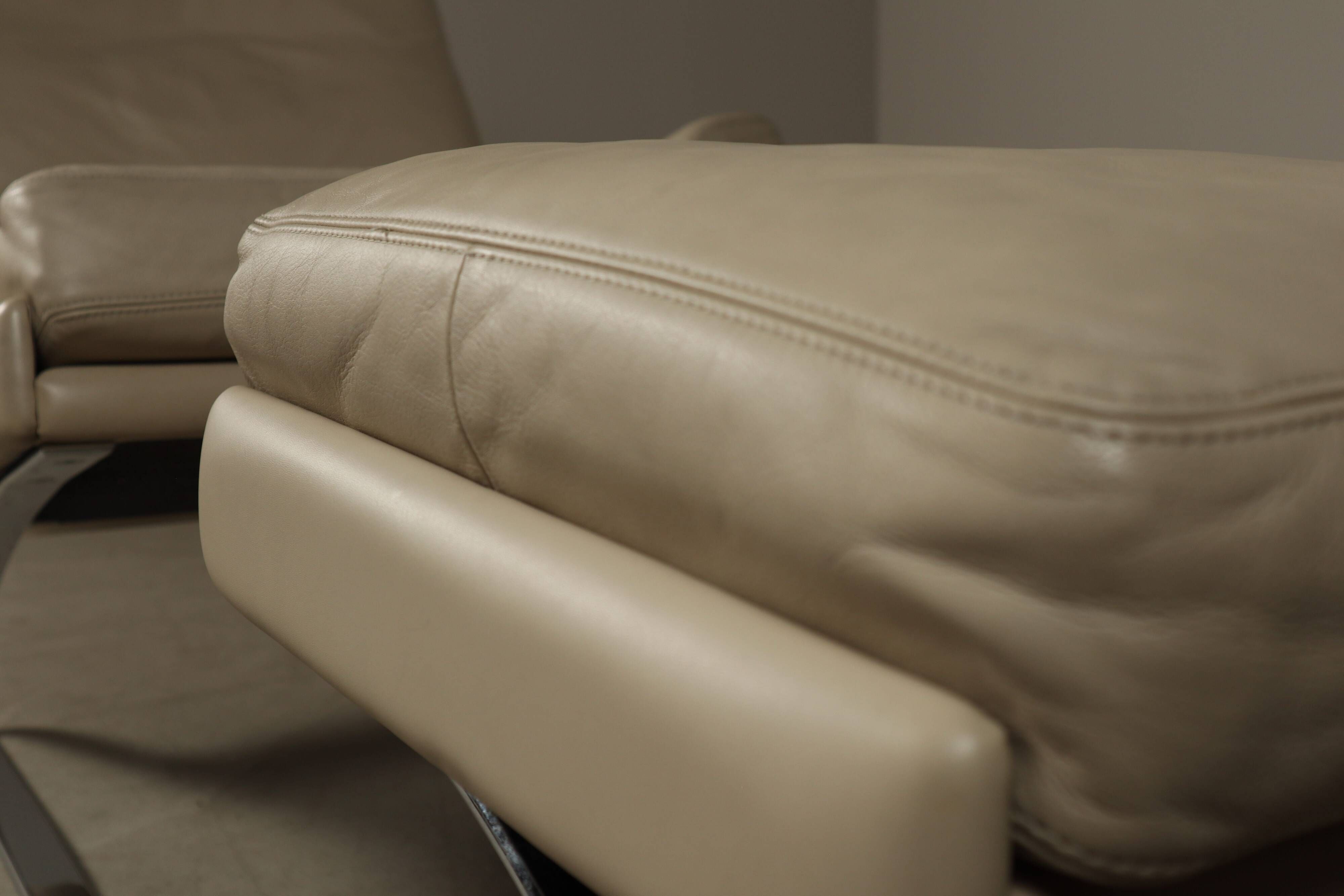 Leather "Swing" lounge chair with ottoman for COR Germany, 1960's