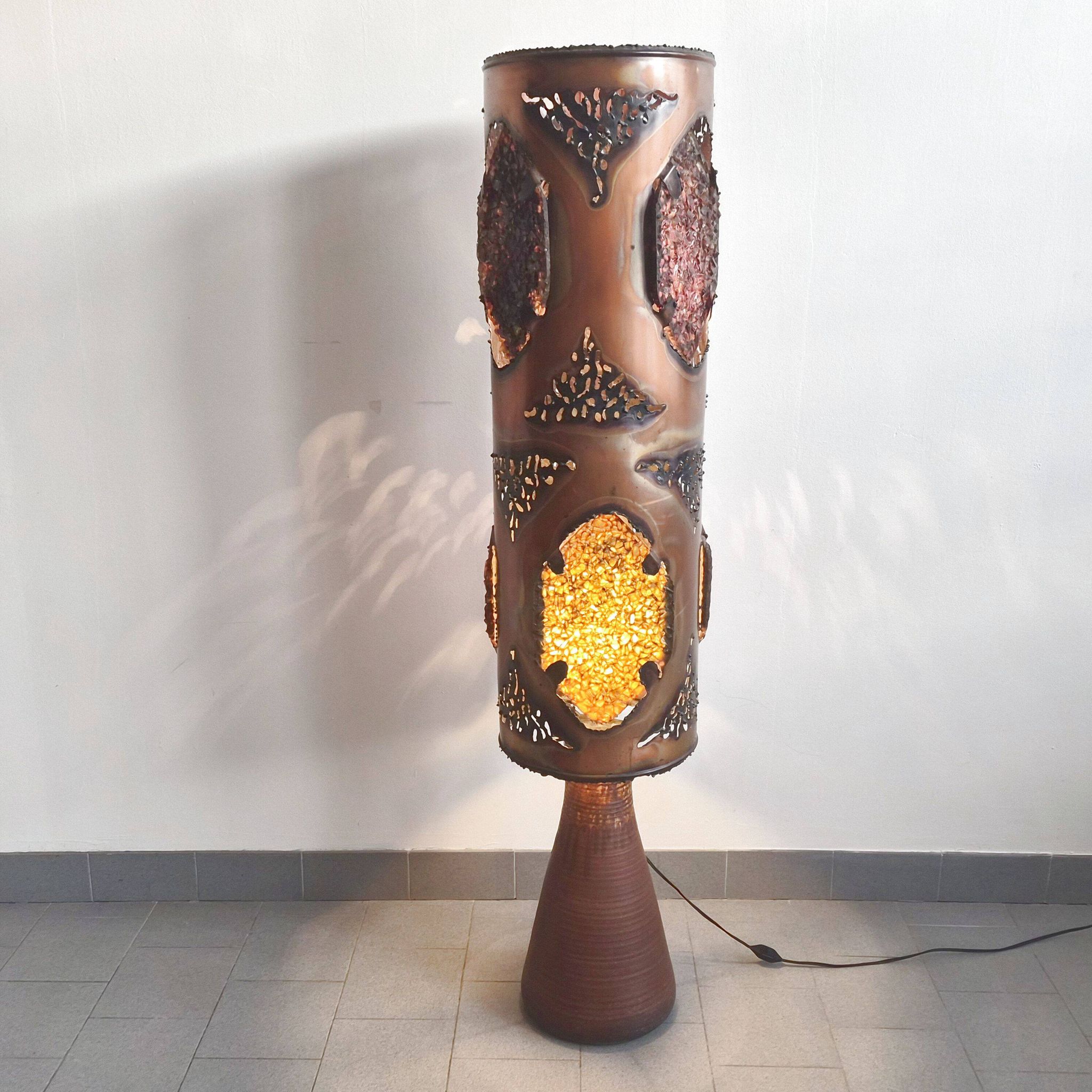 Accolay vintage brutalist floor lamp 1970