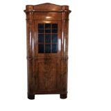 Armoire d’angle antique de l’Allemagne du Nord dans l’Empire tardif en acajou poli