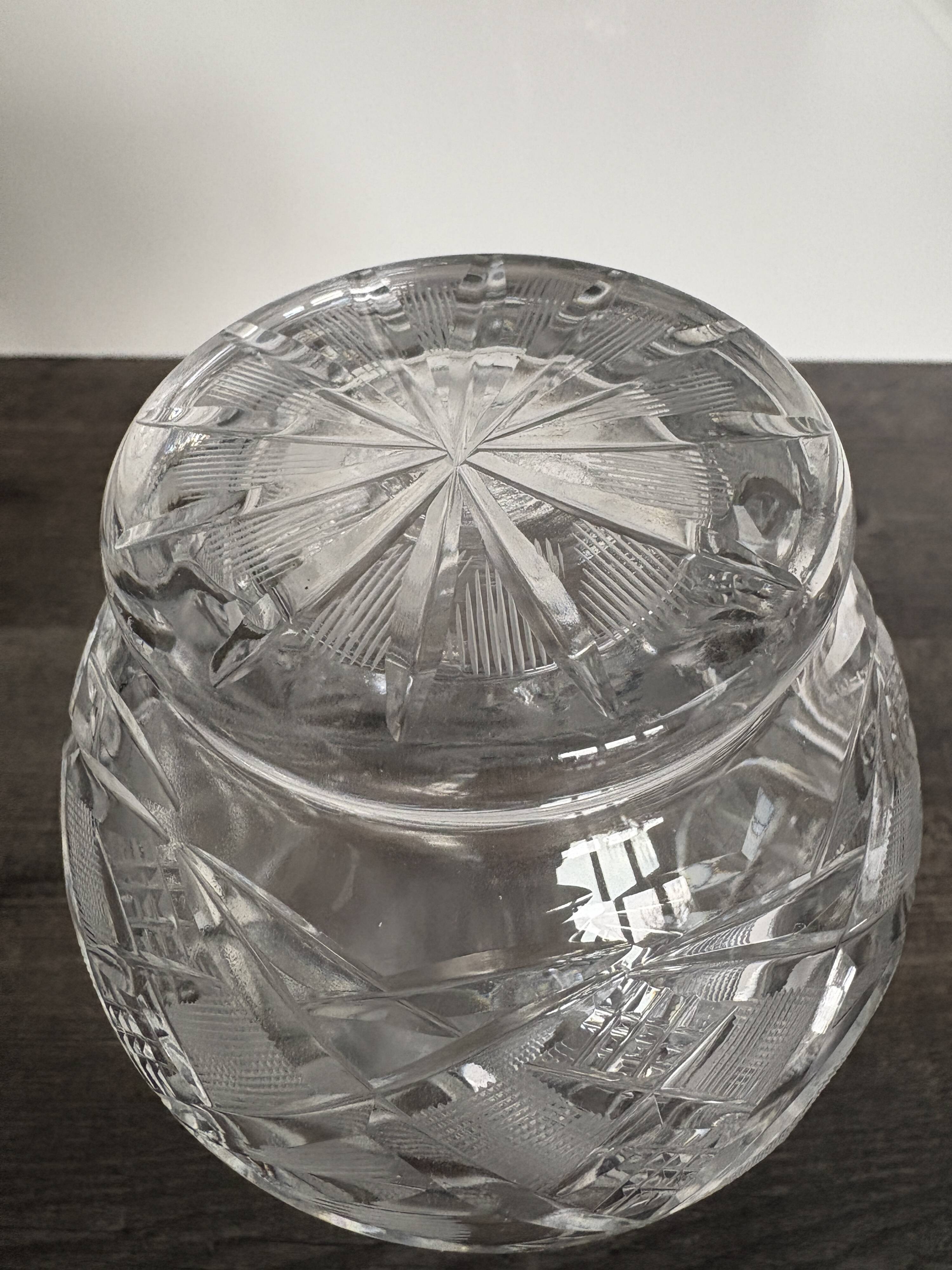 Antique cut crystal carafe