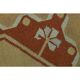 1970s Vintage Turkish Oushak Handmade Wool Cotton Orange Area Rug  116x178