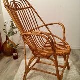 Shell vintage rattan chair