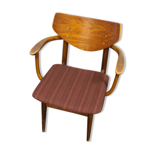 Chaise de café en bois vintage