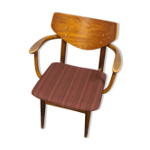 Chaise de café en bois vintage