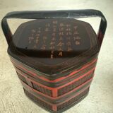 Pair of Chinese bamboo baskets