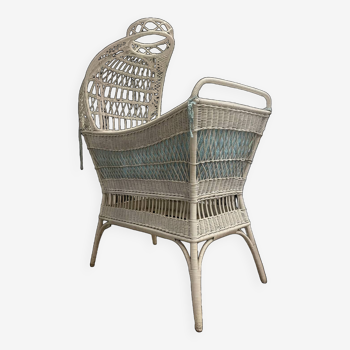 Rattan cradle from the 50s and 60s