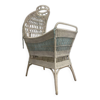 Rattan cradle from the 50s and 60s