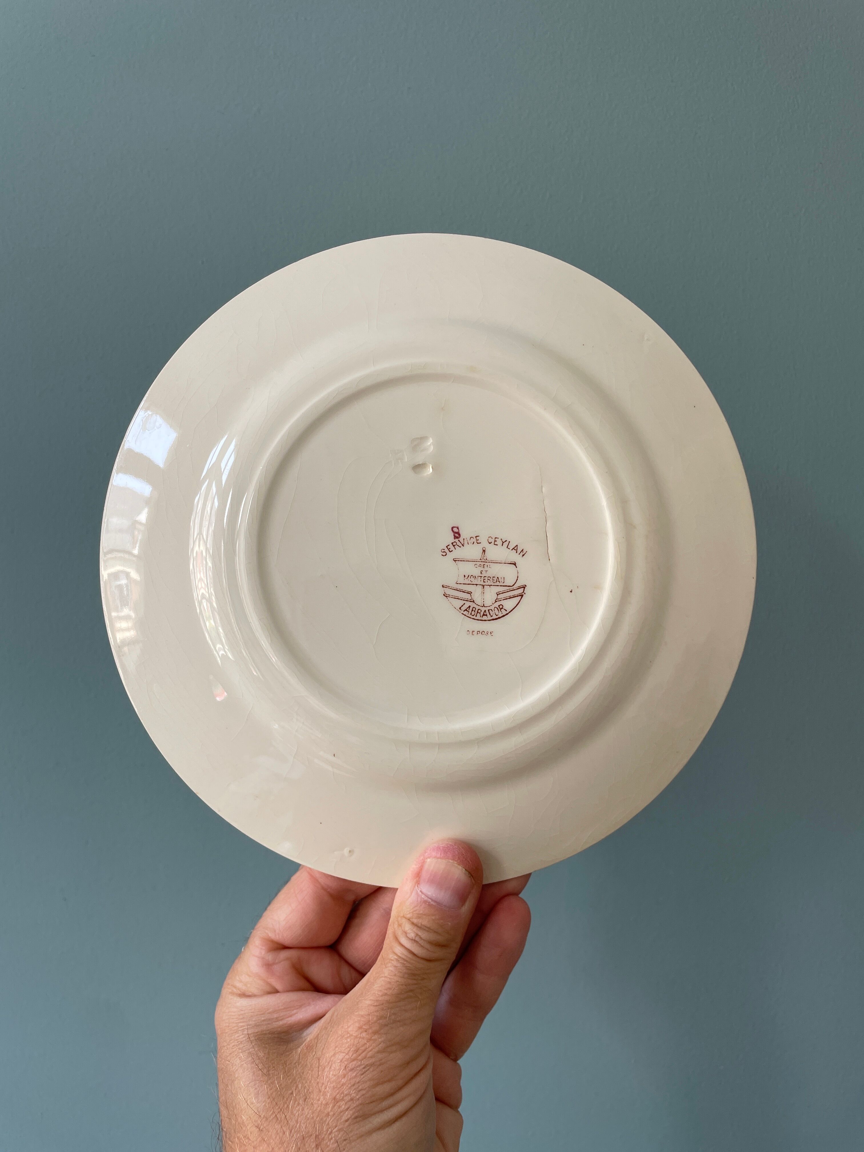 Series of 11 plates Creil and Montereau, Ceylon service