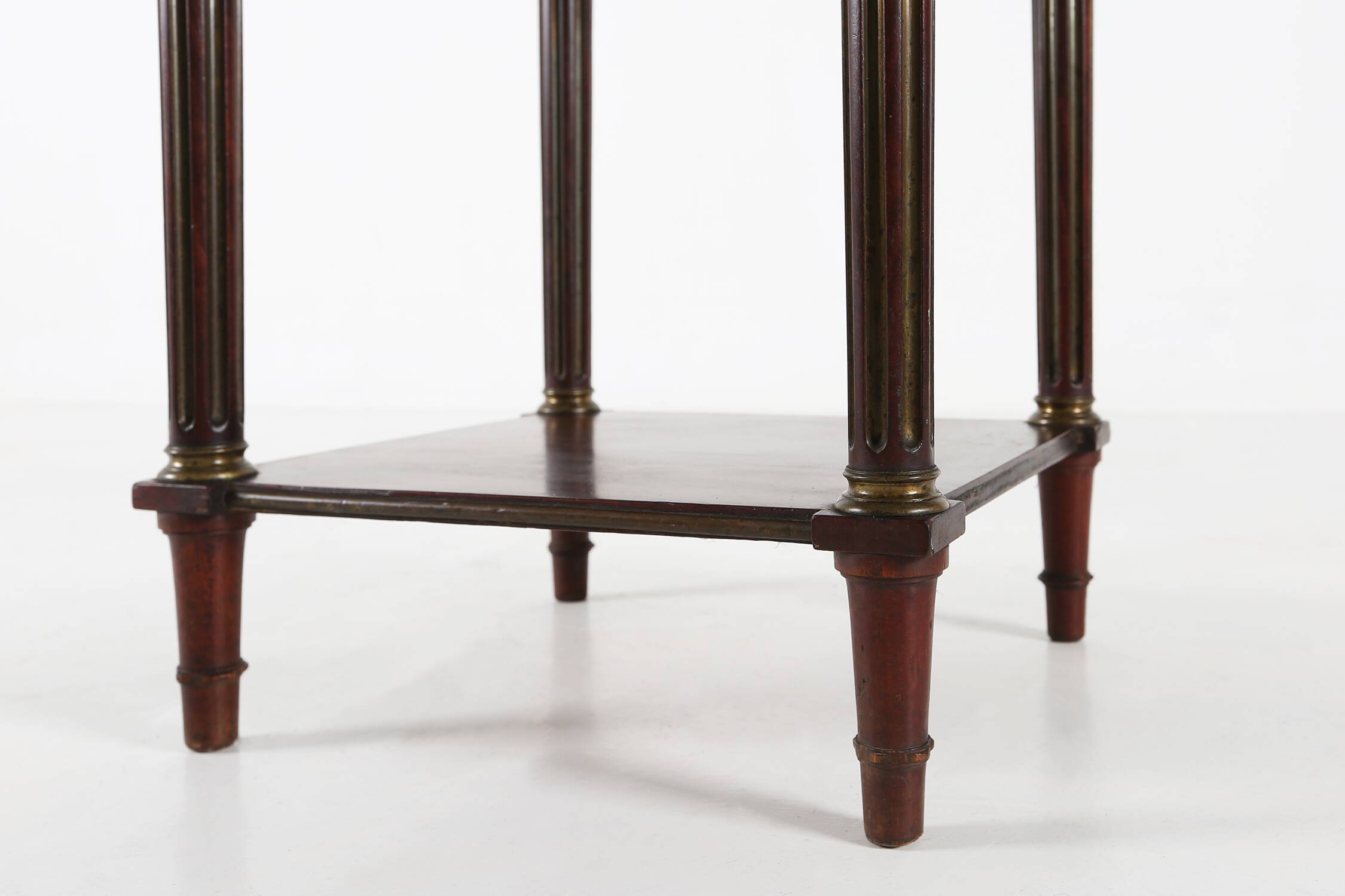 French 19th century Empire nightstand in wood with marble top