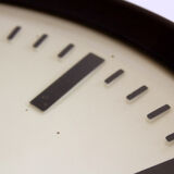 Bakelite railway clock from pragotron, 1950s