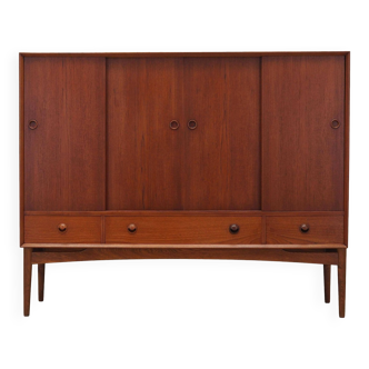 Teak highboard, Danish design, 1960s, production: Denmark