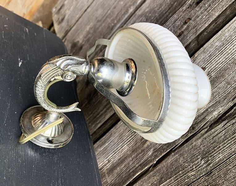 Old Art Deco Fish Wall Lamp