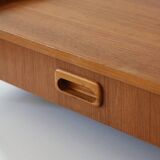 Wall shelf, Scandinavian teak wall bedside table, 1960