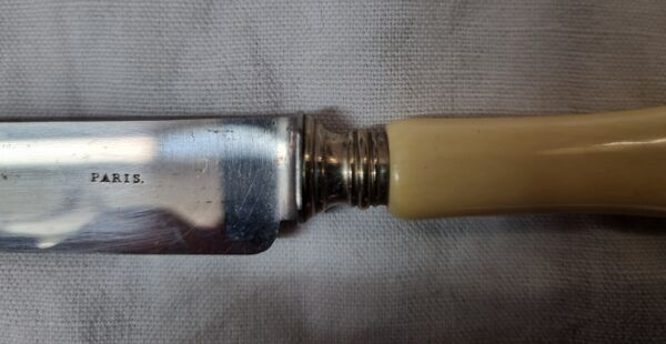 Anciens couteaux à fromage manche ivoire, XIXEME