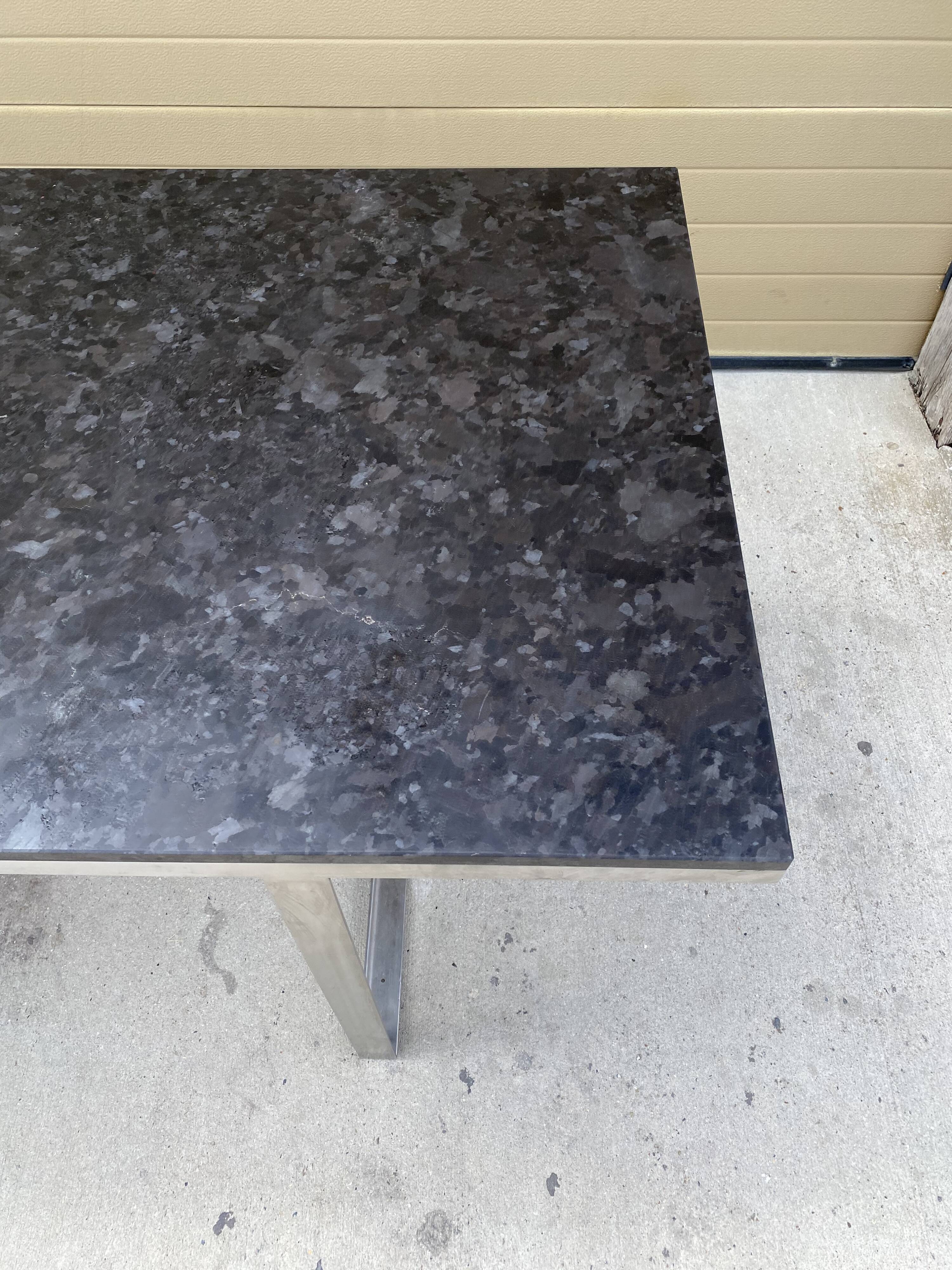 Dining table marble stainless steel feet