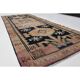 Vintage Turkish Oushak handmade wool cotton tan runner rug 114x285