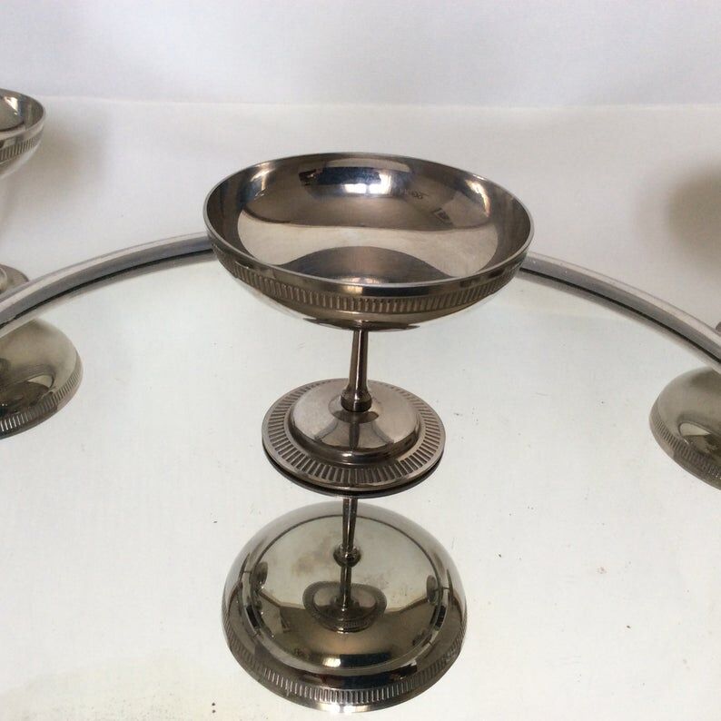 Set of 6 silver metal cuts