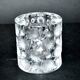 Photophore lalique modèle tokyo orné de fleurs et perles dépoli signé lalique france