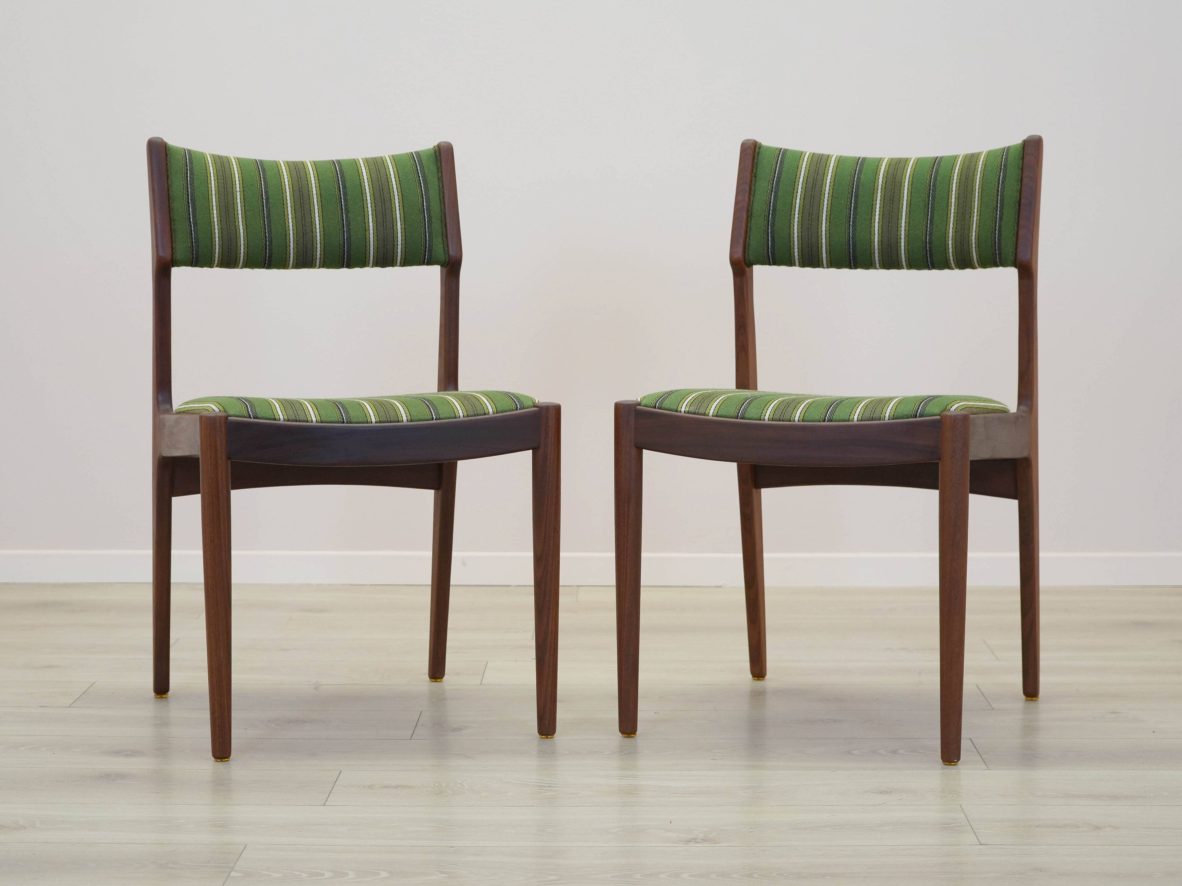 Set of two teak chairs, Danish design, 1970s, made in Denmark