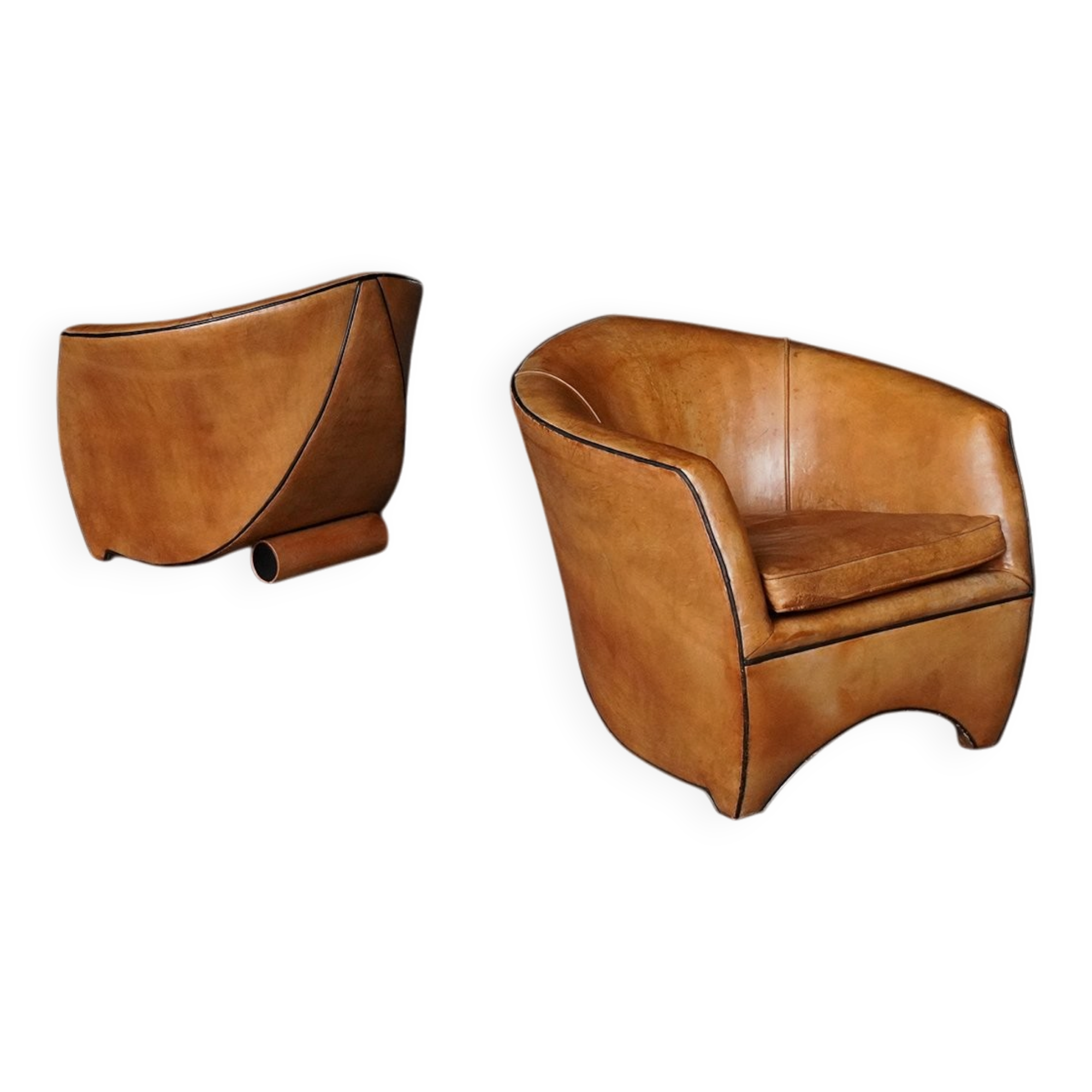 Vintage Lounge Chairs by Bart Van Bekhoven for Artistiek, 1990s, Set of 2